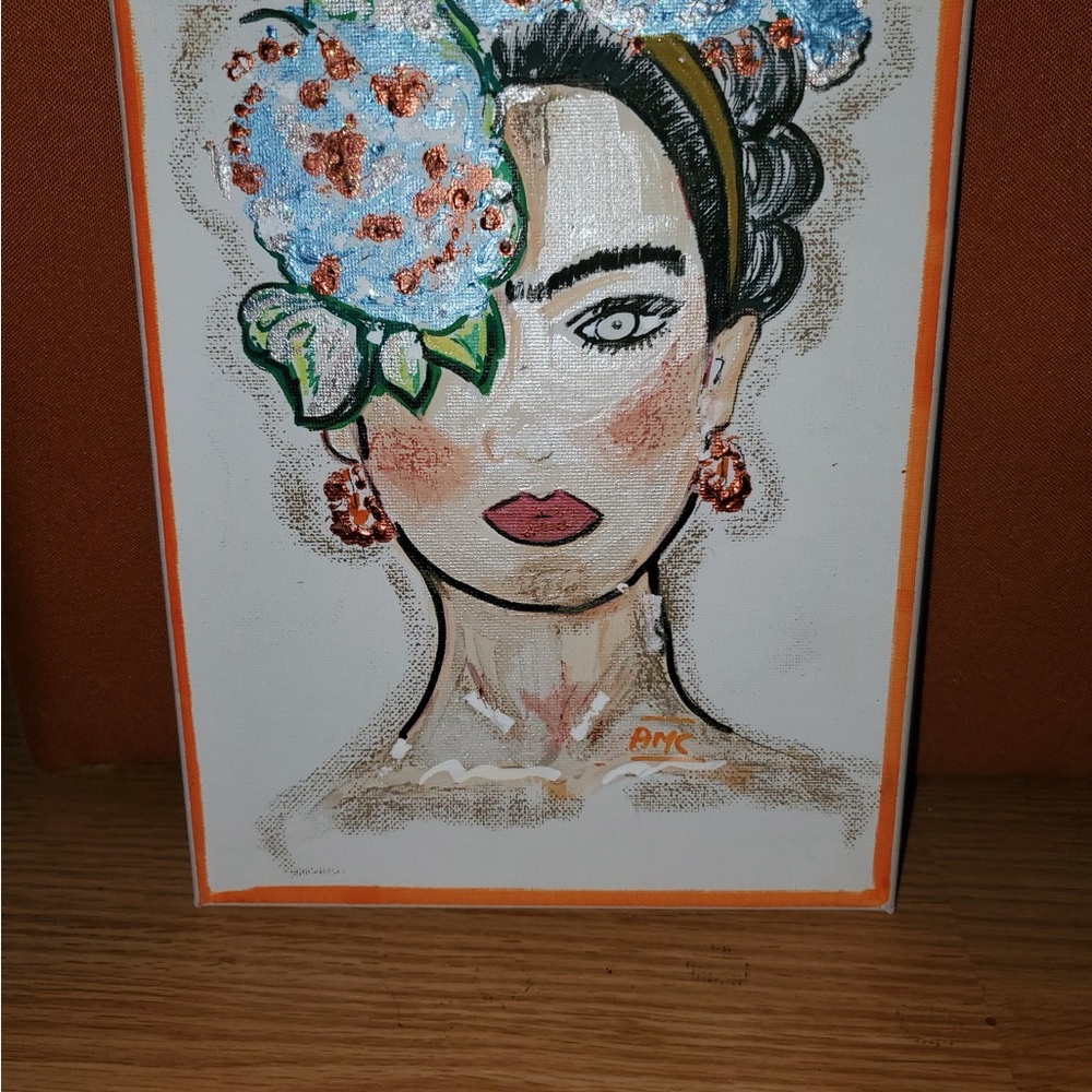 ‼️TWO DAY SALE‼️ Hand Painted Canvas Frida Kahlo Art